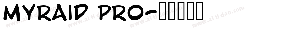 Myraid pro字体转换
